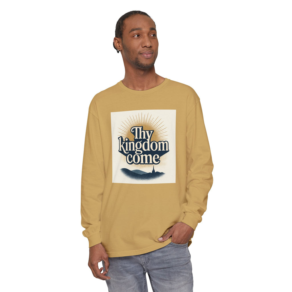 Send Me Garment-Dyed Long Sleeve Shirt - Here Am I! Send Me! Tee