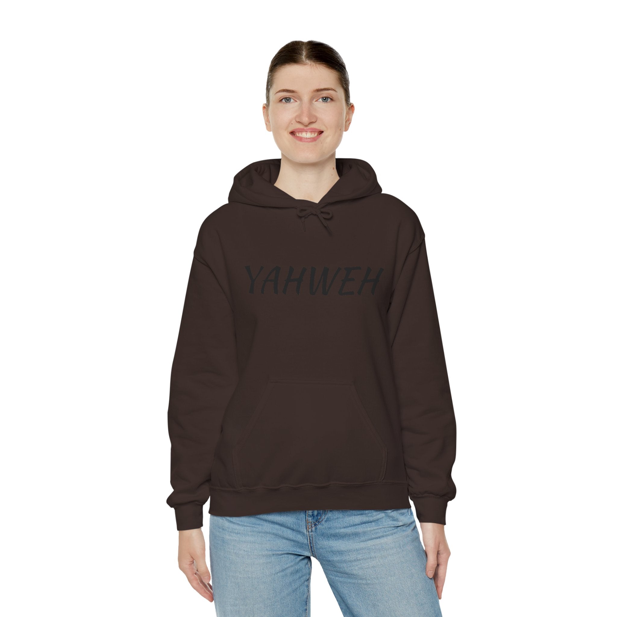 YAHWEH Unisex Heavy Blend™ Hooded Sweatshirt, Cozy Faith Hoodie, Casual Spiritual Sweatshirt, Gift for Believers, Religious Apparel
