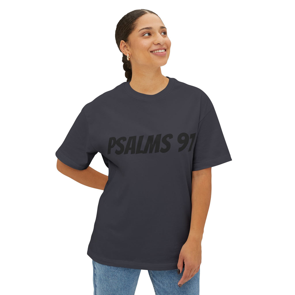 Psalms 91 Unisex Oversized Tee, Casual Wear, Christian Apparel, Gift for Believers, Everyday Statement Shirt