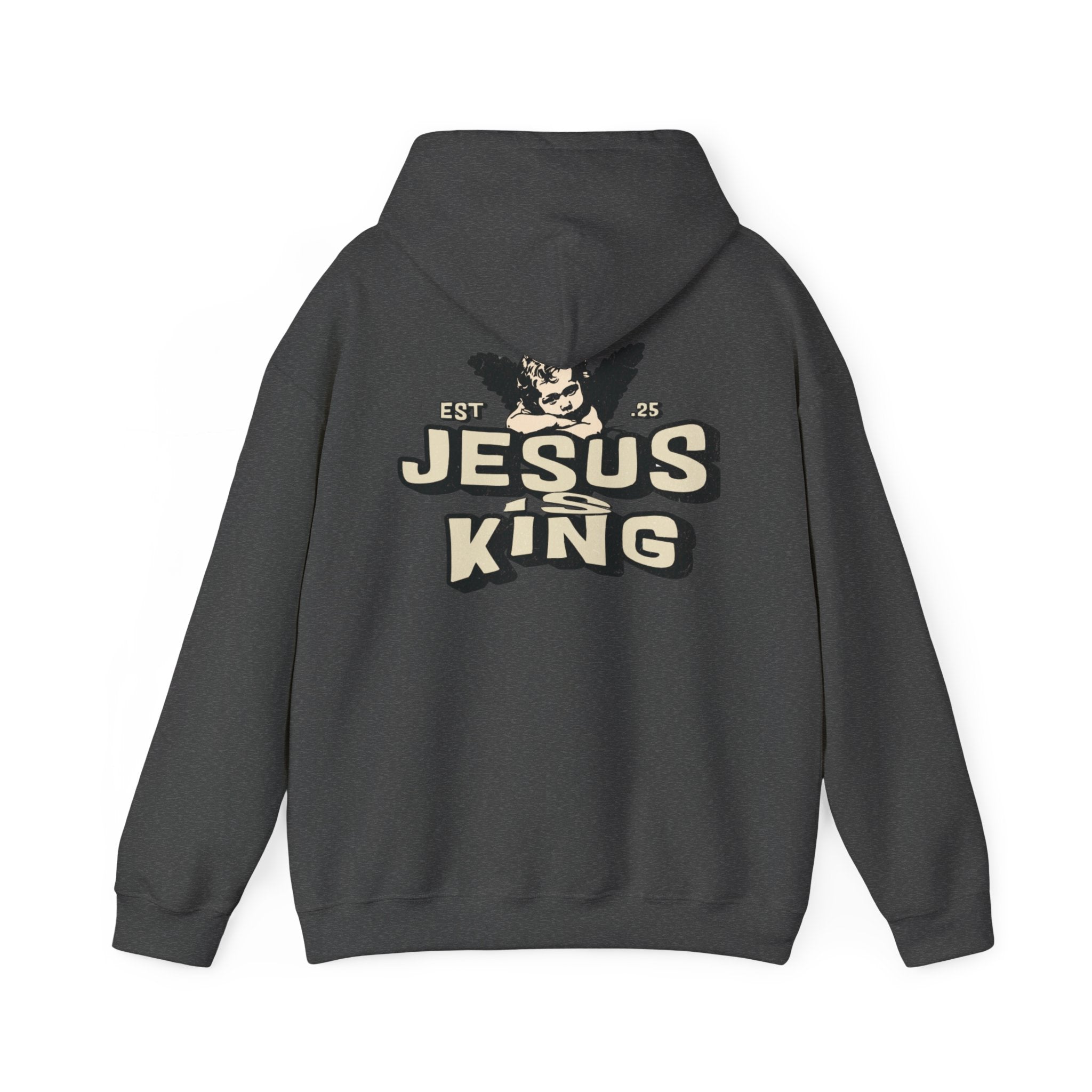 JESUS IS KING Motivational Hooded Sweatshirt