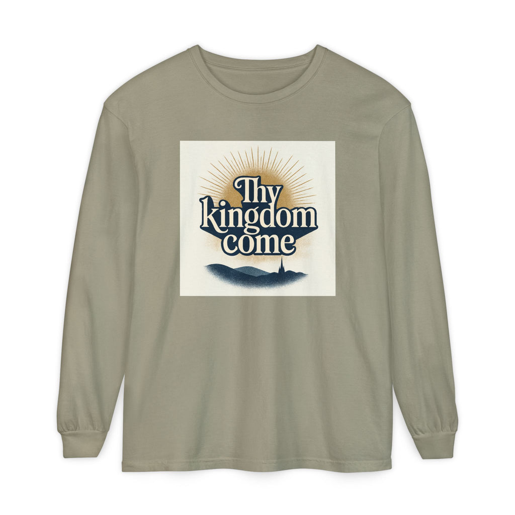 Send Me Garment-Dyed Long Sleeve Shirt - Here Am I! Send Me! Tee