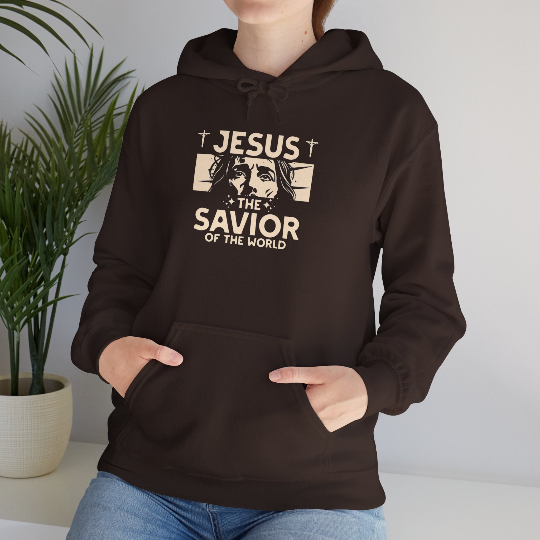 JESUS SAVIOR  Motivational Hooded Sweatshirt