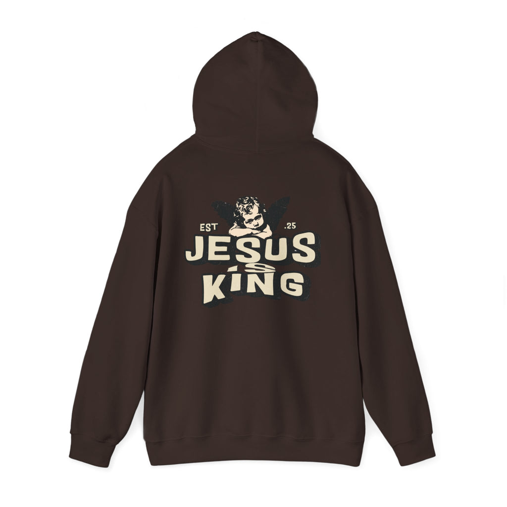JESUS IS KING Motivational Hooded Sweatshirt