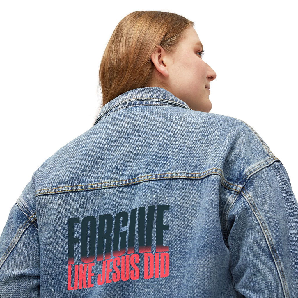 FORGIVE LIKE JESUS Women's Denim Jacket