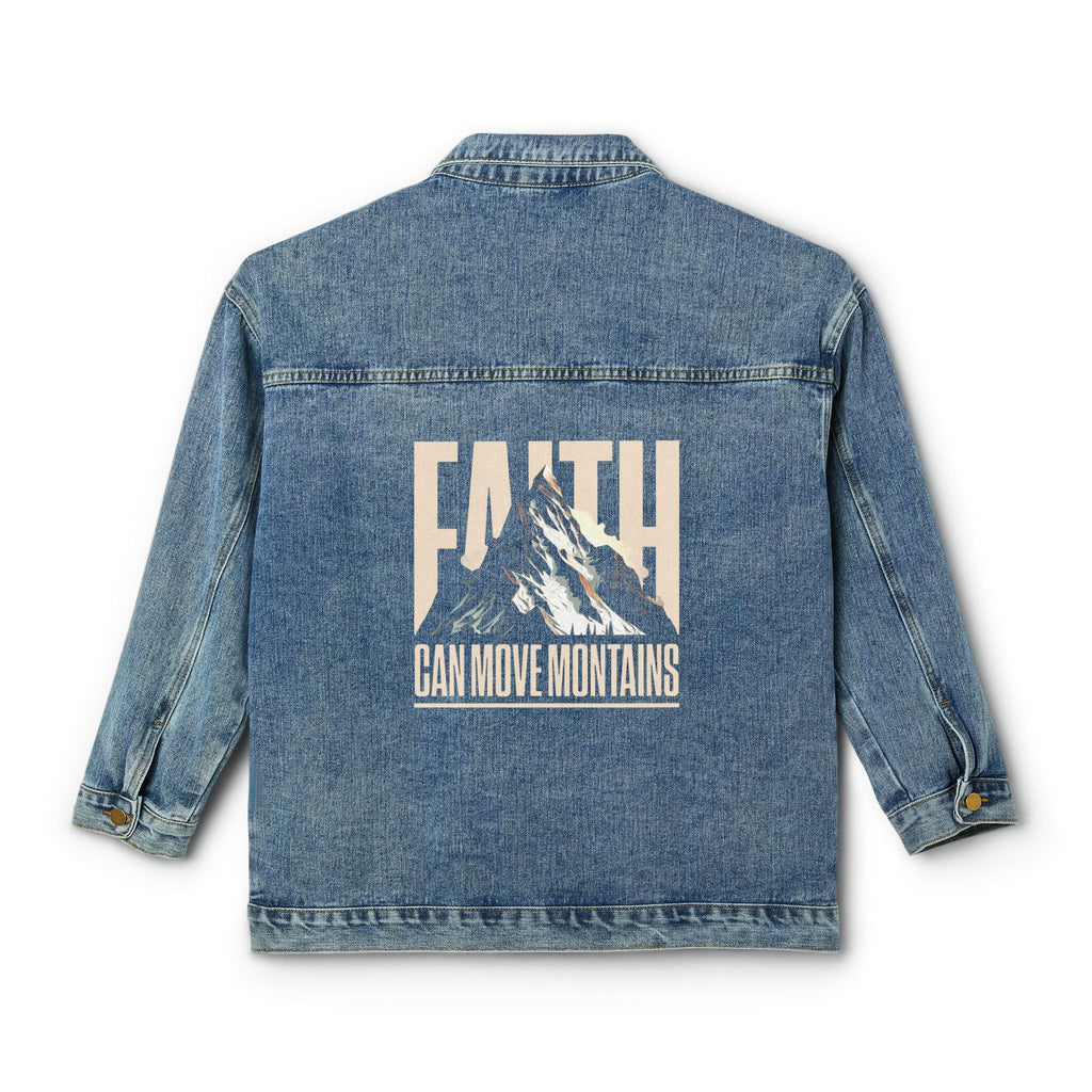 FAITH CAN MOVE MOUNTAINS Women's Denim Jacket