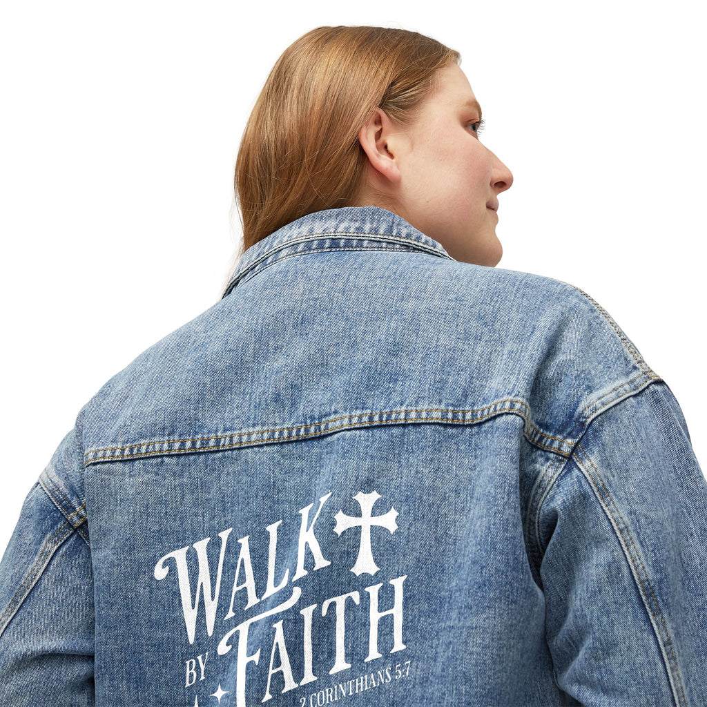 WALK BY FAITH Women's Denim Jacket