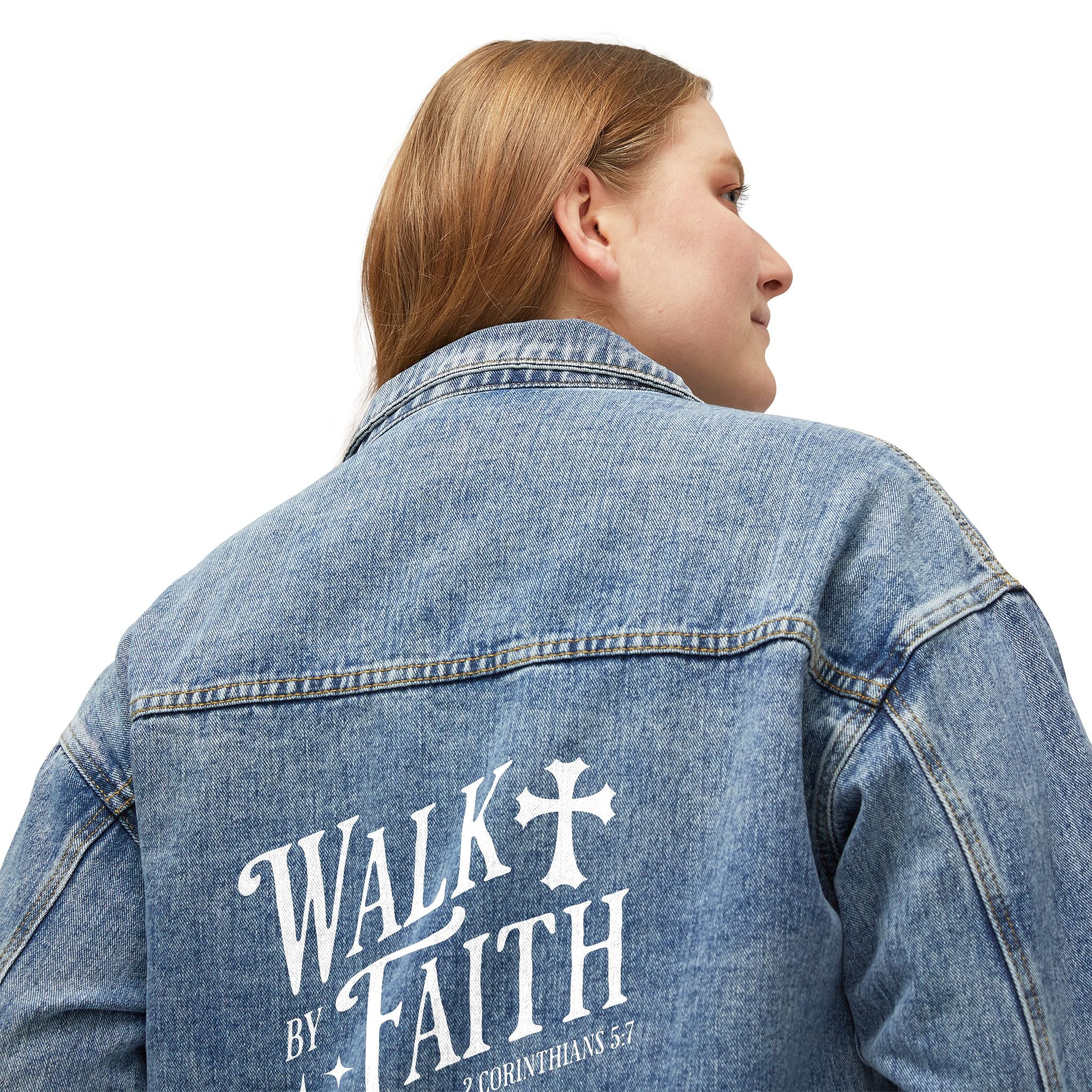 WALK BY FAITH Women's Denim Jacket