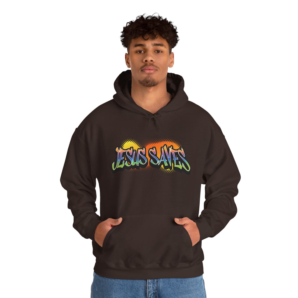 JESUS SAVES Motivational Hooded Sweatshirt