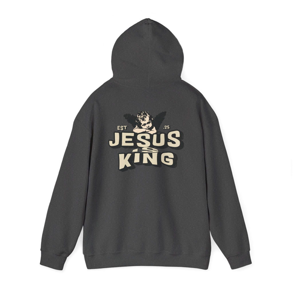 JESUS IS KING Motivational Hooded Sweatshirt