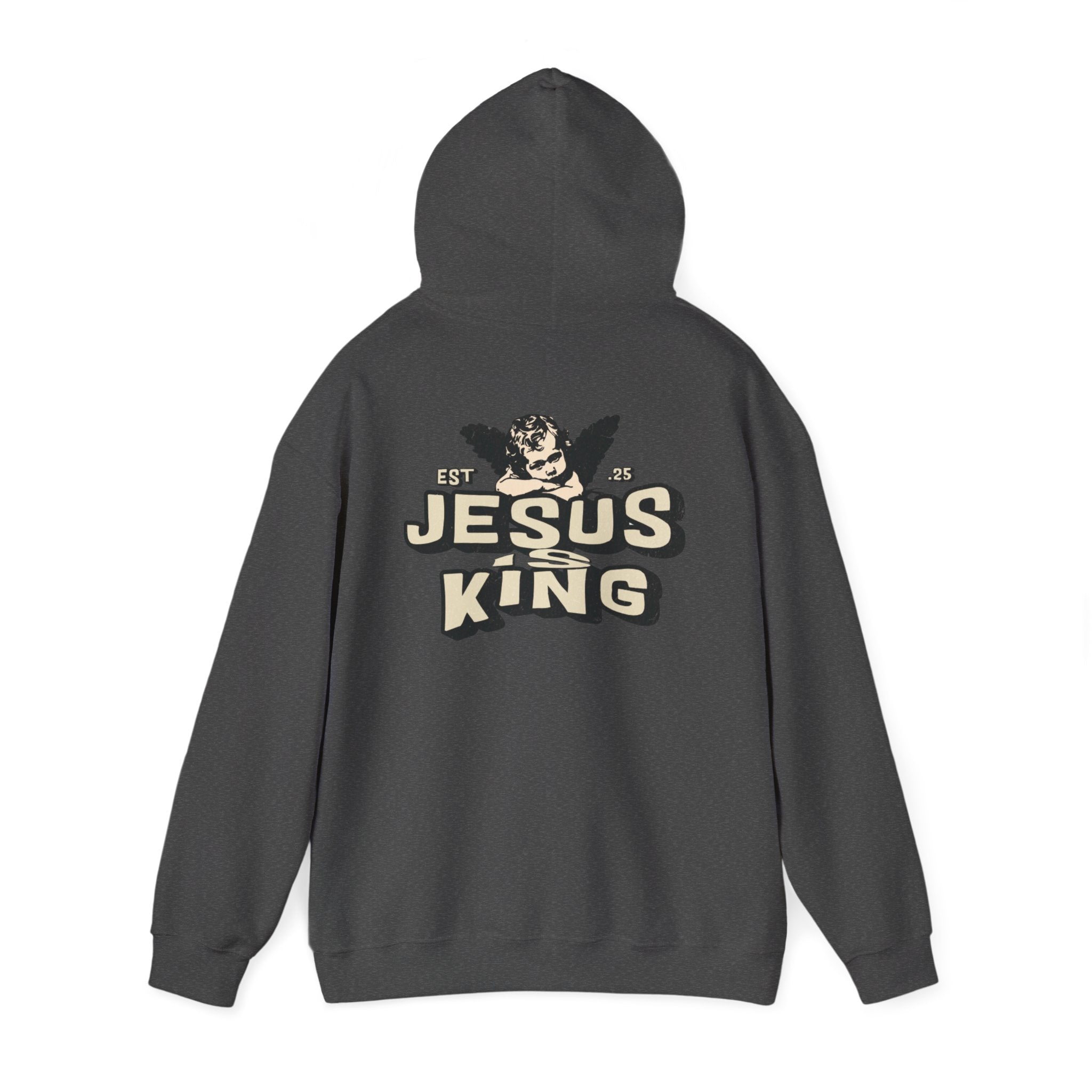 JESUS IS KING Motivational Hooded Sweatshirt