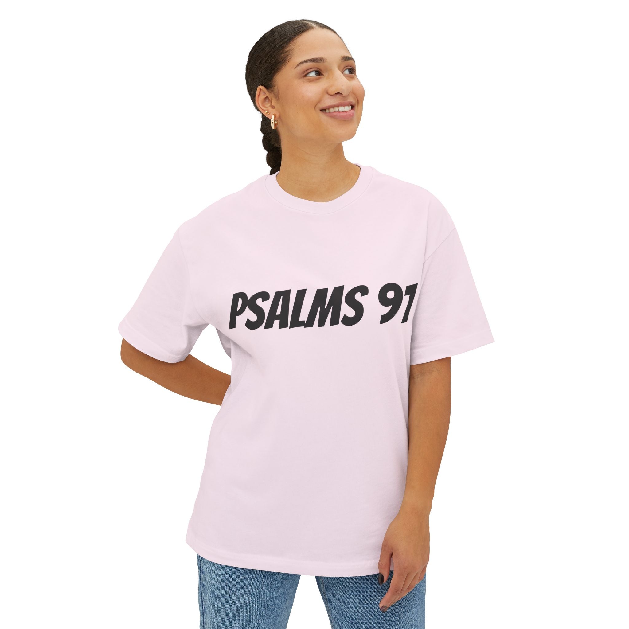 Psalms 91 Unisex Oversized Tee, Casual Wear, Christian Apparel, Gift for Believers, Everyday Statement Shirt