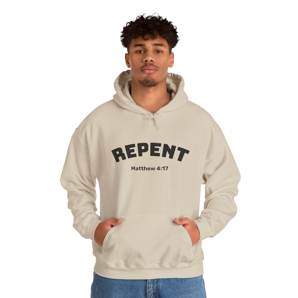 Repent Motivational Hooded Sweatshirt