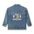 'Hell Lost Another One' Design, Denim Jacket Casual Outerwear