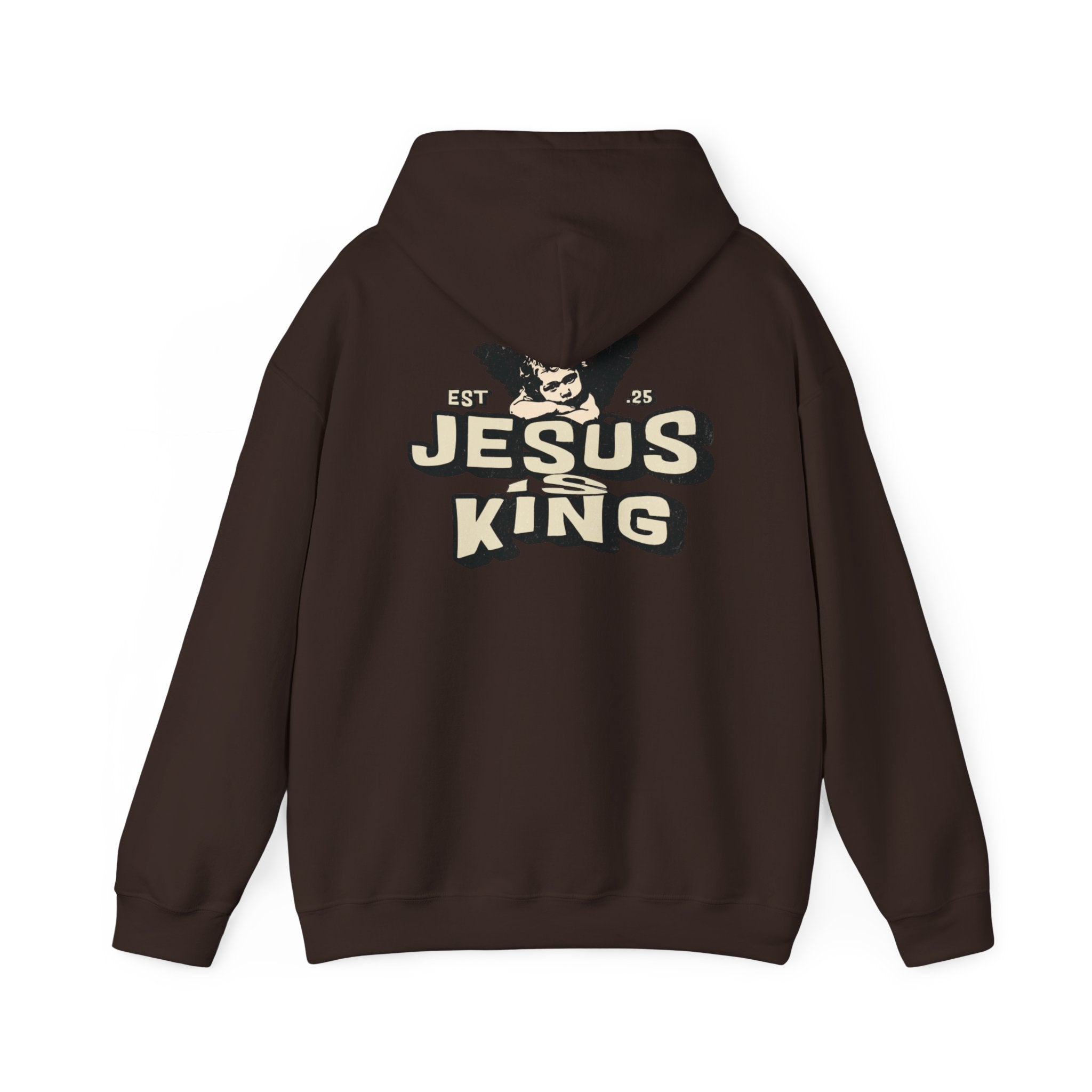 JESUS IS KING Motivational Hooded Sweatshirt